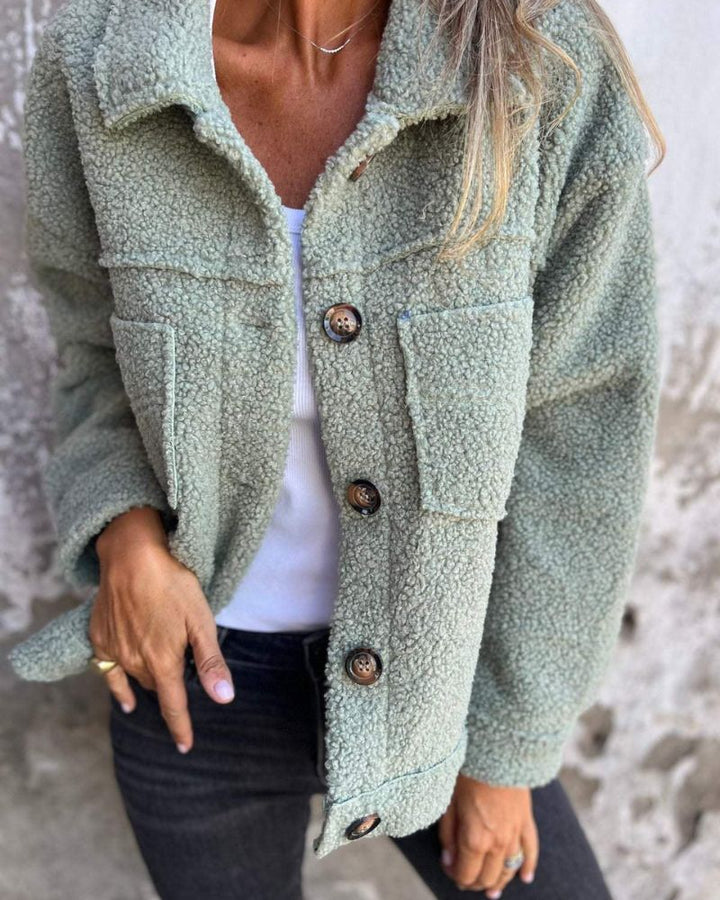 AMELY - Cappotto con risvolto in lana